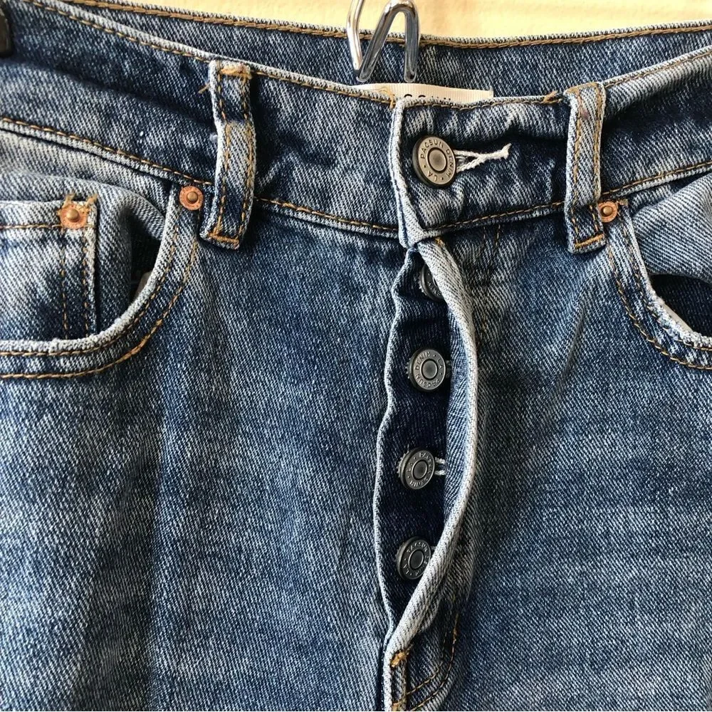 Pacsun High Waisted Distressed Wide Leg Jeans